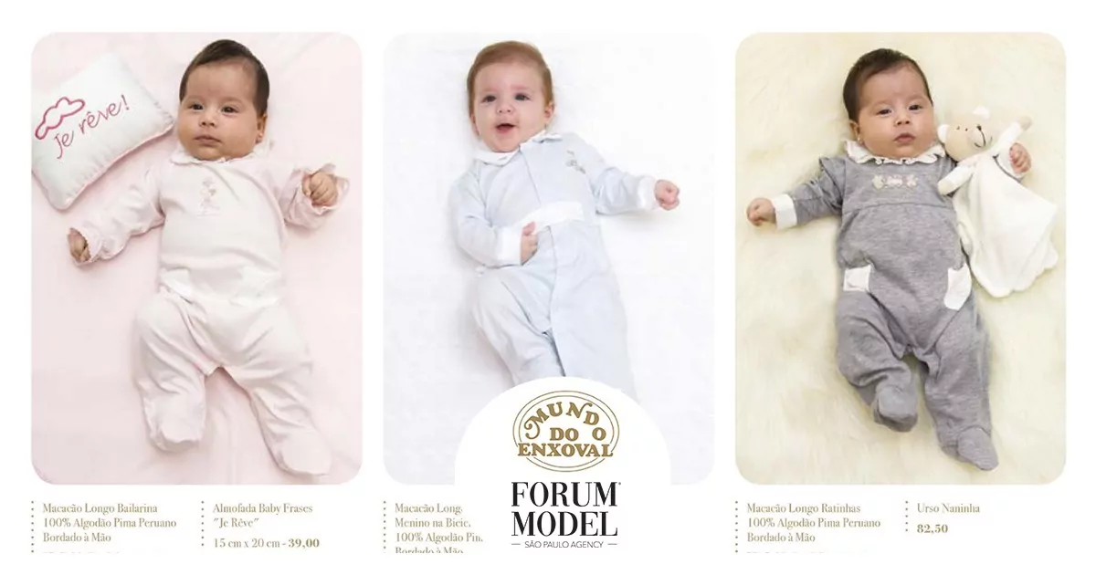 Modelos Bebês Mundo do Enxoval